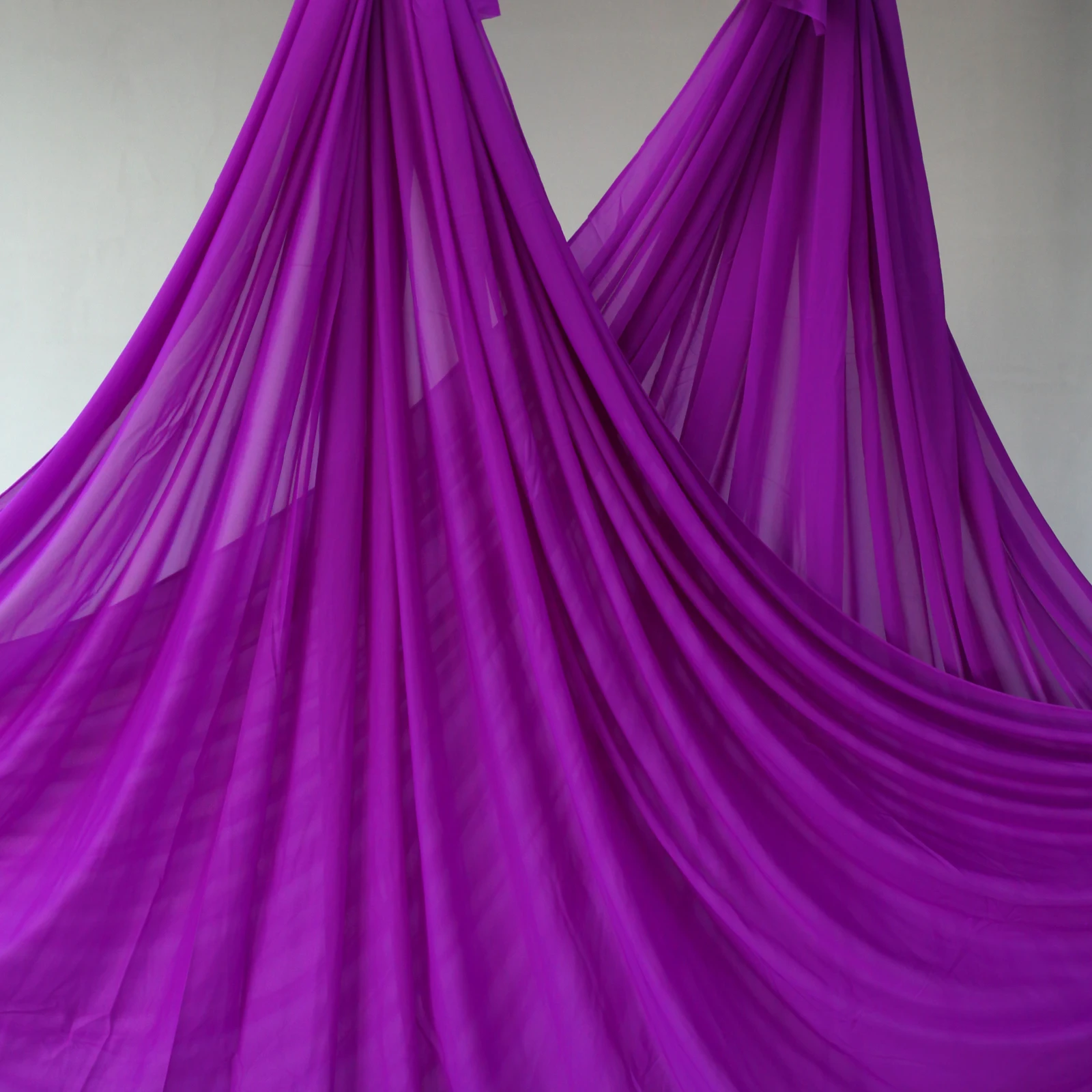 12 Meters Yoga Silk Fabric Aerial Yoga Sling Low Stretch Nylon Fabric for Beginners Professionals Home Studio Workout Fabric Onl