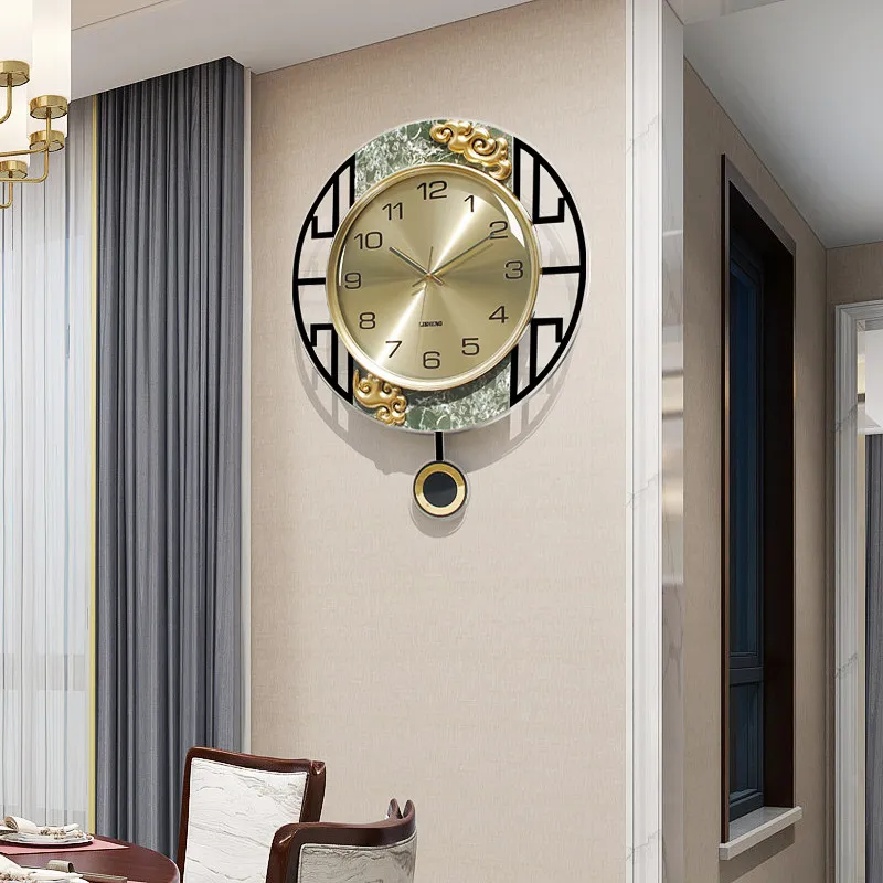 Unique Gold Wall Clock Premium Elegant Round Design Living Room Digital Clock Bedroom Nordic Orologio Da Parete Home Decor Items