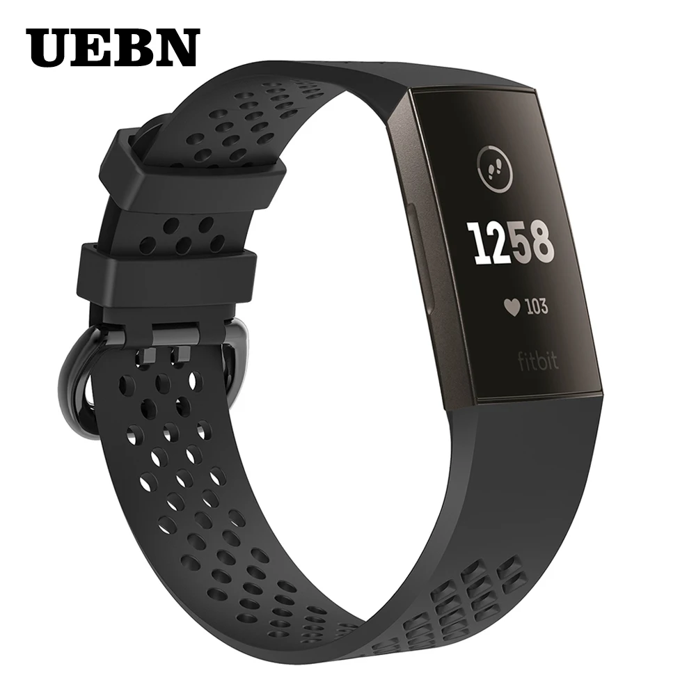 Silicone Strap For Fitbit Charge 3 Band Bracelet Breathable Watch Strap Rubber Sport Wristband bands