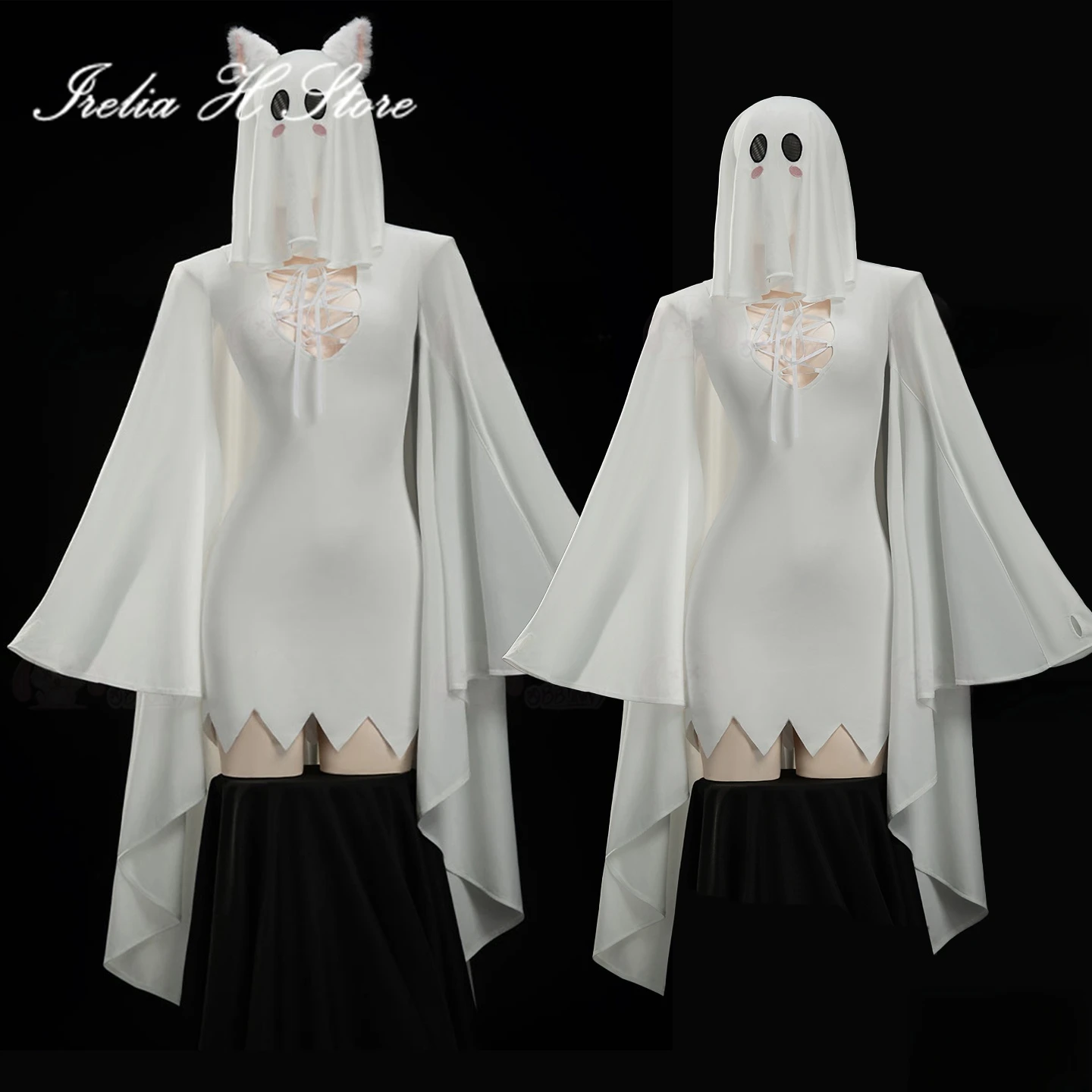 

Irelia H Store Anime Cat Ear Ghost Slim fit Dress Sexy Lingeries Private Photo Shoot Female