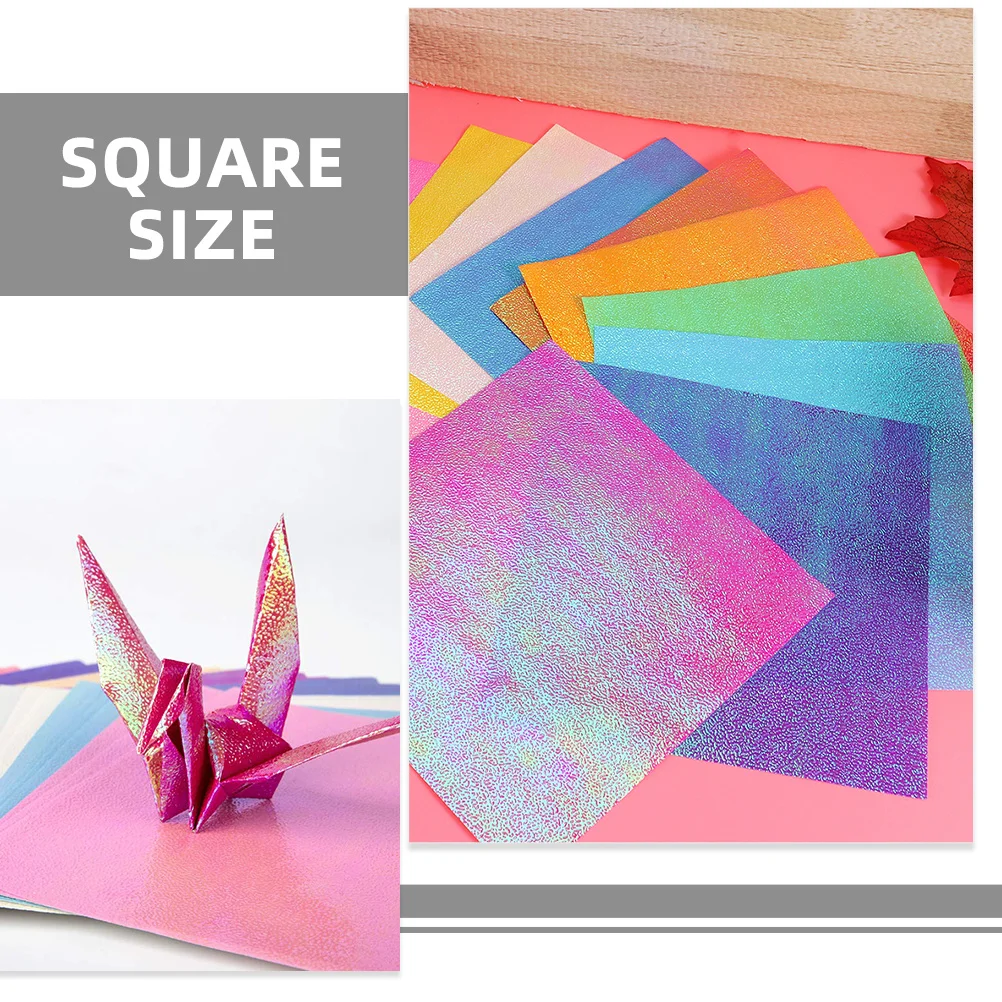 200 Sheets Shimmer Origami Paper 15Cm Square Flashy Craft for DIY Decorations Cranes Art Projects Kids Beginners Mixed Color