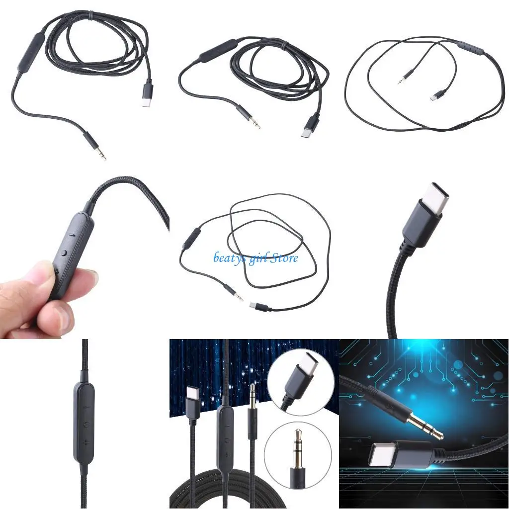 

C7AB USB C to 3.5mm Aux Cable for 1000XM5/1000XM4/9500/9600 Headphones Extension Cord