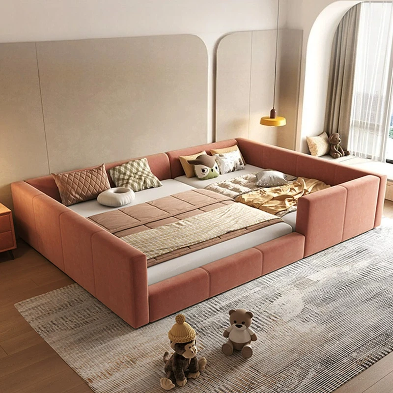 Upholstered Combination Tatami Beds 1.2m 1.8m Nordic Frames Tatami Beds Castle Fabric Adults Cama De Casal Home Furniture