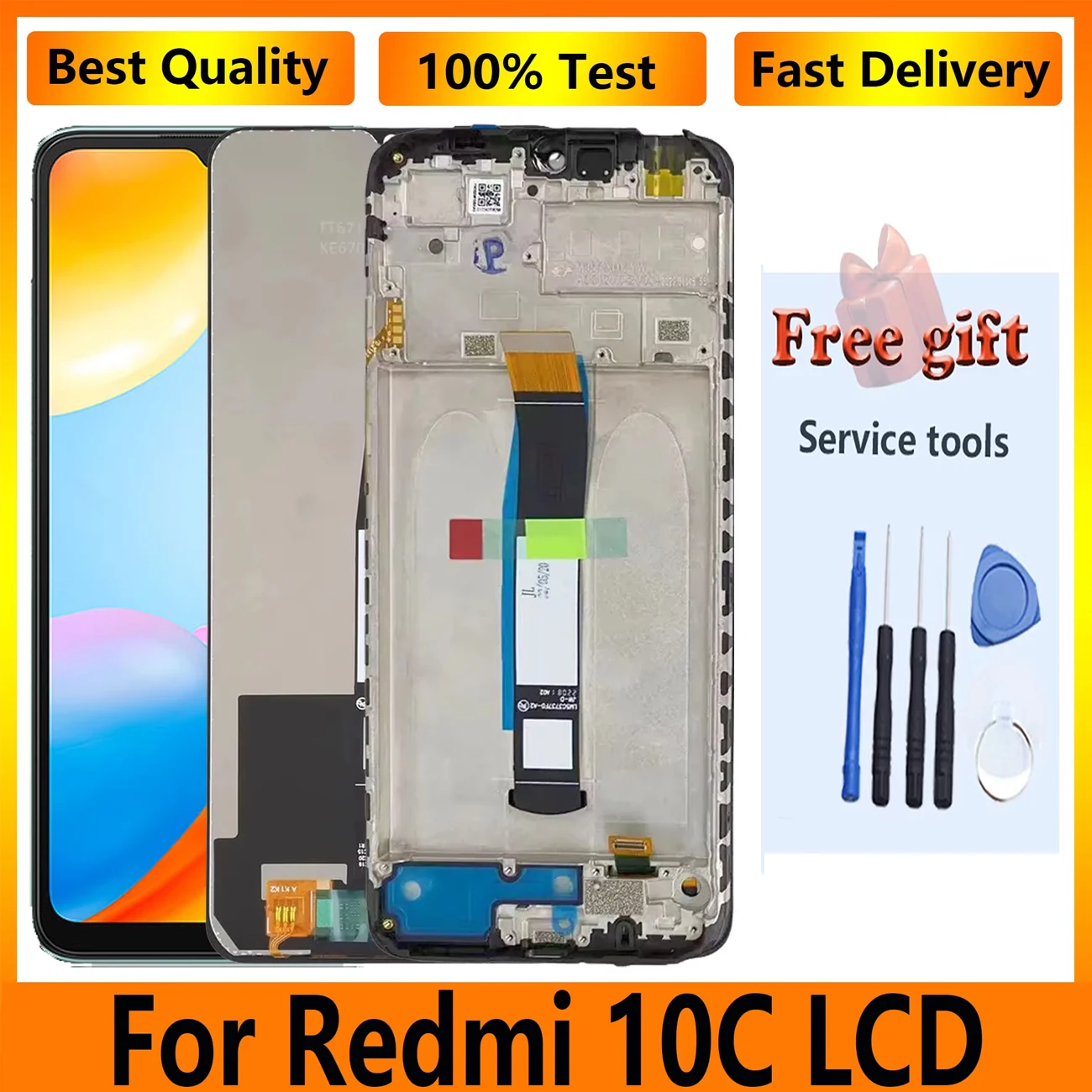 Original LCD Screen For Xiaomi Redmi 10C Mobile Phone Display 220333QL 220333QAG 220333QBI 220333QNY Digitizer Assembly Spare