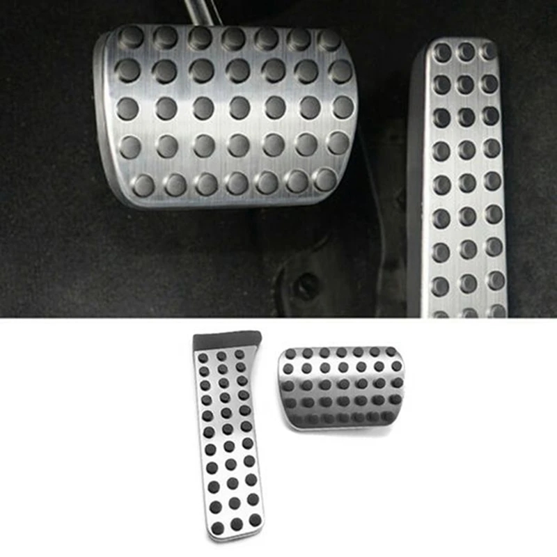 4 Set Car Accelerator Brake Foot Pedals Cover Footrest Pad Rest Pedal For Mercedes Benz C E S GLK SLK CLS Class W203 LHD