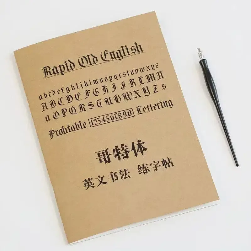 English Calligraphy and Gothic Calligraphy Copying Workbook Beautiful English font Learn English copybook