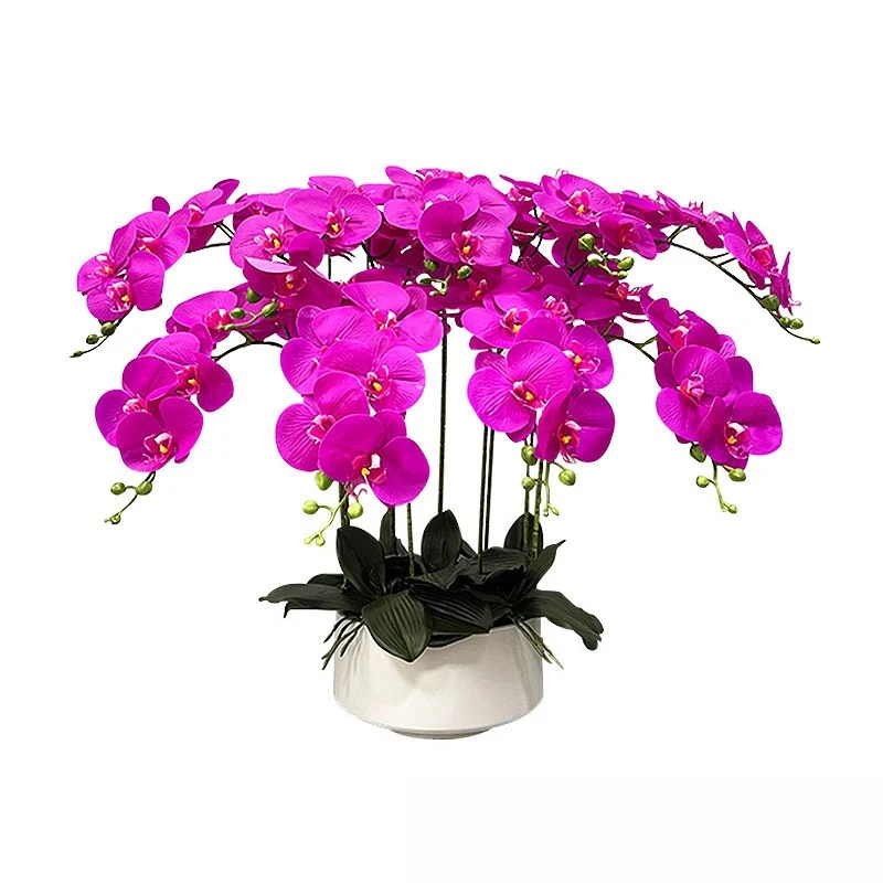 

Phalaenopsis artificial flower, high-quality hotel lobby, living room TV decoration ornament