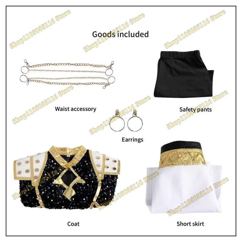 2025 Huntrix Kpop Demon Hunters Mira Cosplay Costume Wig Gold Stage Rumi Zoey Performance Costume Uniform Shiny Roleplay Outfit