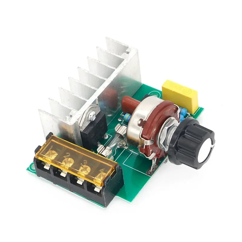 4000W 0-220V AC SCR Electric Voltage Regulator Motor Speed Controller Dimmers Dimming Speed With Temperature Insurance