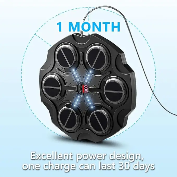 آلة الملاكمة الموسيقية آلة تدريب الملاكمة بلوتوث مع قفازات قابلة للتعديل سرعة الملاكمة جدار جبل للأطفال الكبار مكتب المنزل