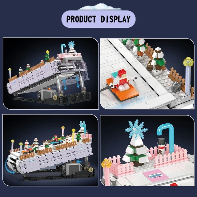 Mould King 10158 MOC educational puzzle blocks Christmas ski resort model Building blocks sets bricks toys kids Christmas gifts