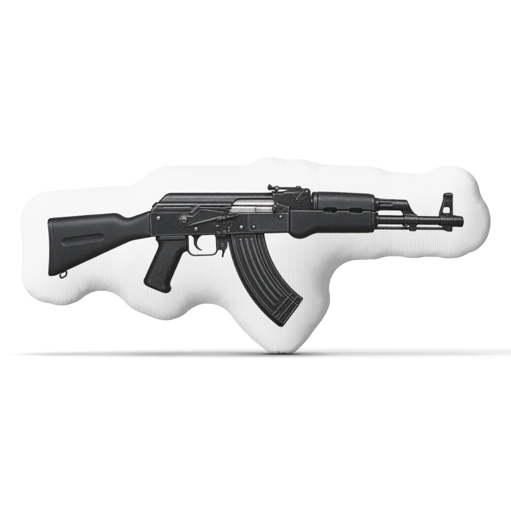 AK-47 Rifle Tactical Gun Shooting Plush Pillow Cushion Irregular Stuffed Throw Pillow Home Decor Gift Sofa Bed Couch