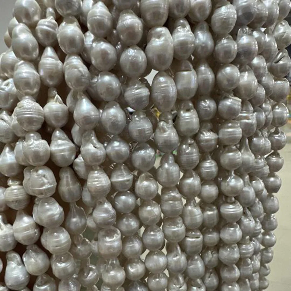 

13-14mm AAAA Natural Freshwater White Baroque Irregular Pearl Bead Jewelry Gift Make DIY Necklace Bracelet Accessories Wedding