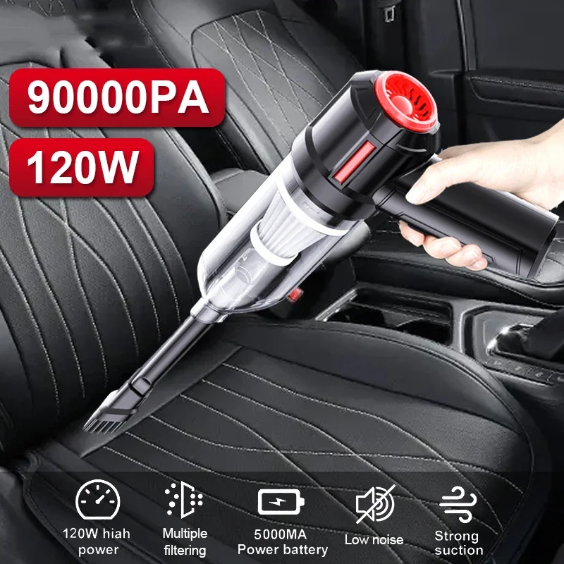 90000Pa Wireless Vacuum Cleaner 120W High Power Portable Hand-held Car Vacuum Cleaner Vacuum Wireless For Home& Car