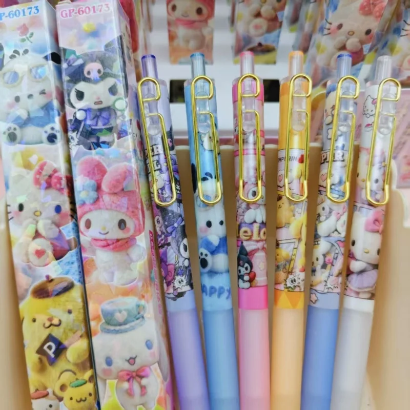 

36pcs/lot Sanrio Press Gel Pen Cute 0.5mm Black Ink Neutral Pens Office School Writing Supplies