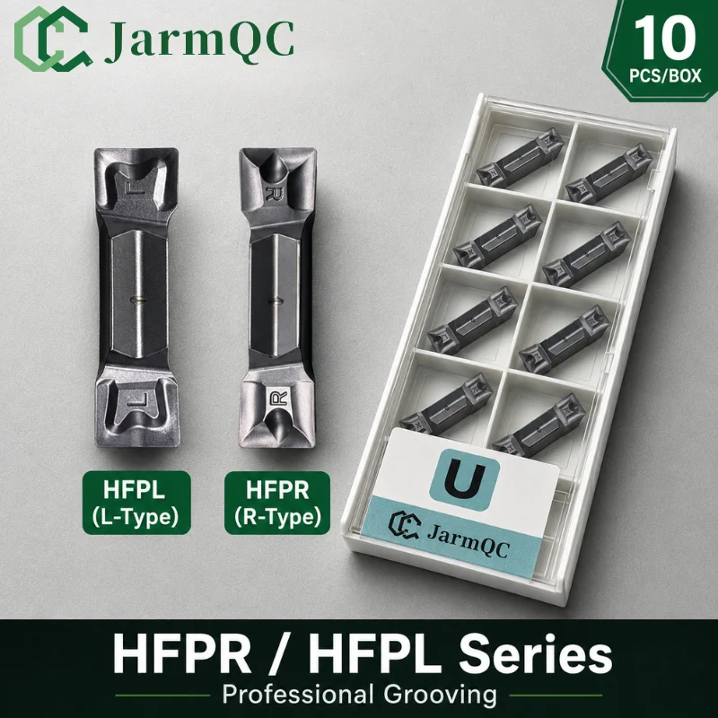 

JarmQC Carbide Grooving Blades Hard Alloy Slotting Indexable Inserts for P M K HFPR3003 HFPR5004 HFPL6004 CNC Tool Cutter 10pcs