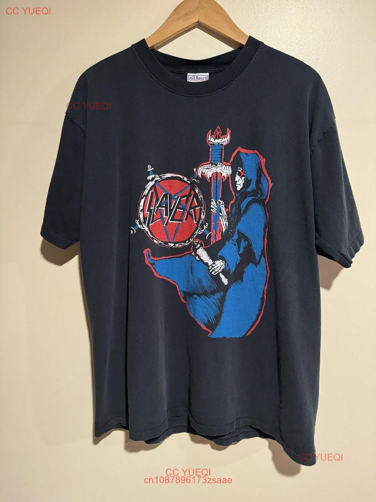 Винтажная черная туристическая футболка 90-х годов с изображением рассеянной крови, размер XL, Сделано в США Винтажная черная туристическая футболка 90-х годов с изображением рассеянной крови, размер XL, Сделано в США