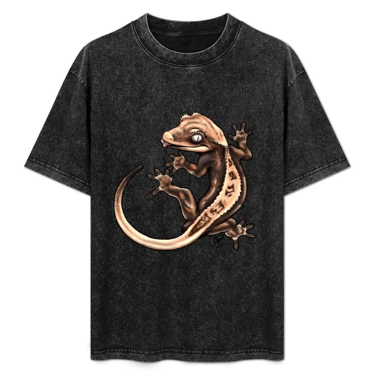 

crested gecko T-Shirt cotton graphic tees Blouse quick drying mens shirts graphic tee