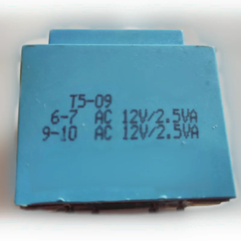 BingZi T40/E T5-09 1-5 AC 220V/50HZ 6-7 AC 12V/2.5VA 9-10 AC 12V/2.5VA DIP Smurf printed circuit board welded power transformer