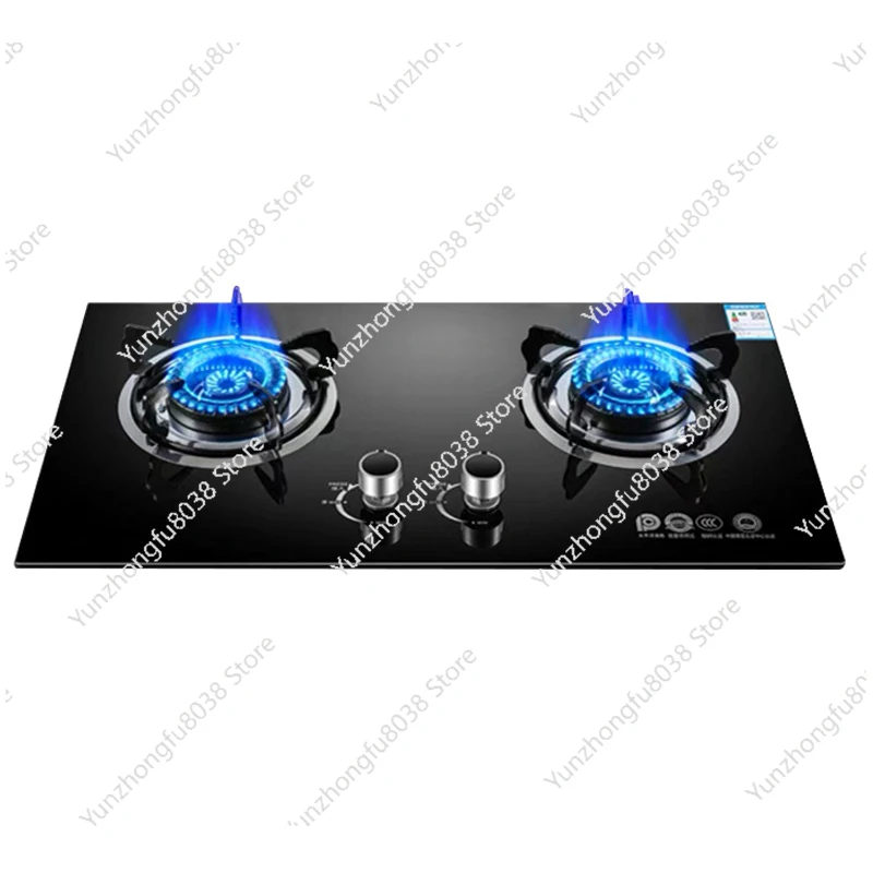 

Kitchen Gas Stoves Flipped Dual Kitchen Embedded Nature Gas/LPG Timing Stove Desktop Dual-Use Cooktop
