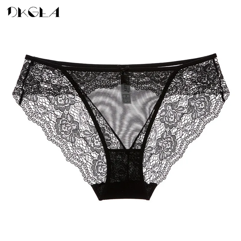 Fashion New Green Panties Women Underwear Lace Plus Size XL L Soft Briefs Transparent Low-Rise Sexy Panty Embroidery Lingerie