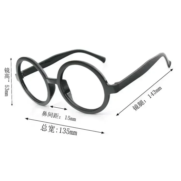 Harry Potter Glasses Cosplay Accessories Cosplay Frame Round Metal Flat Retro Art Glasses Adult Boy Clothing Props Gifts