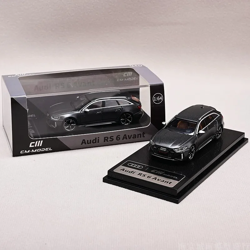 

CM 1/64 Audi RS6 C7 with top box crock station wagon alloy small scale model collection decoration