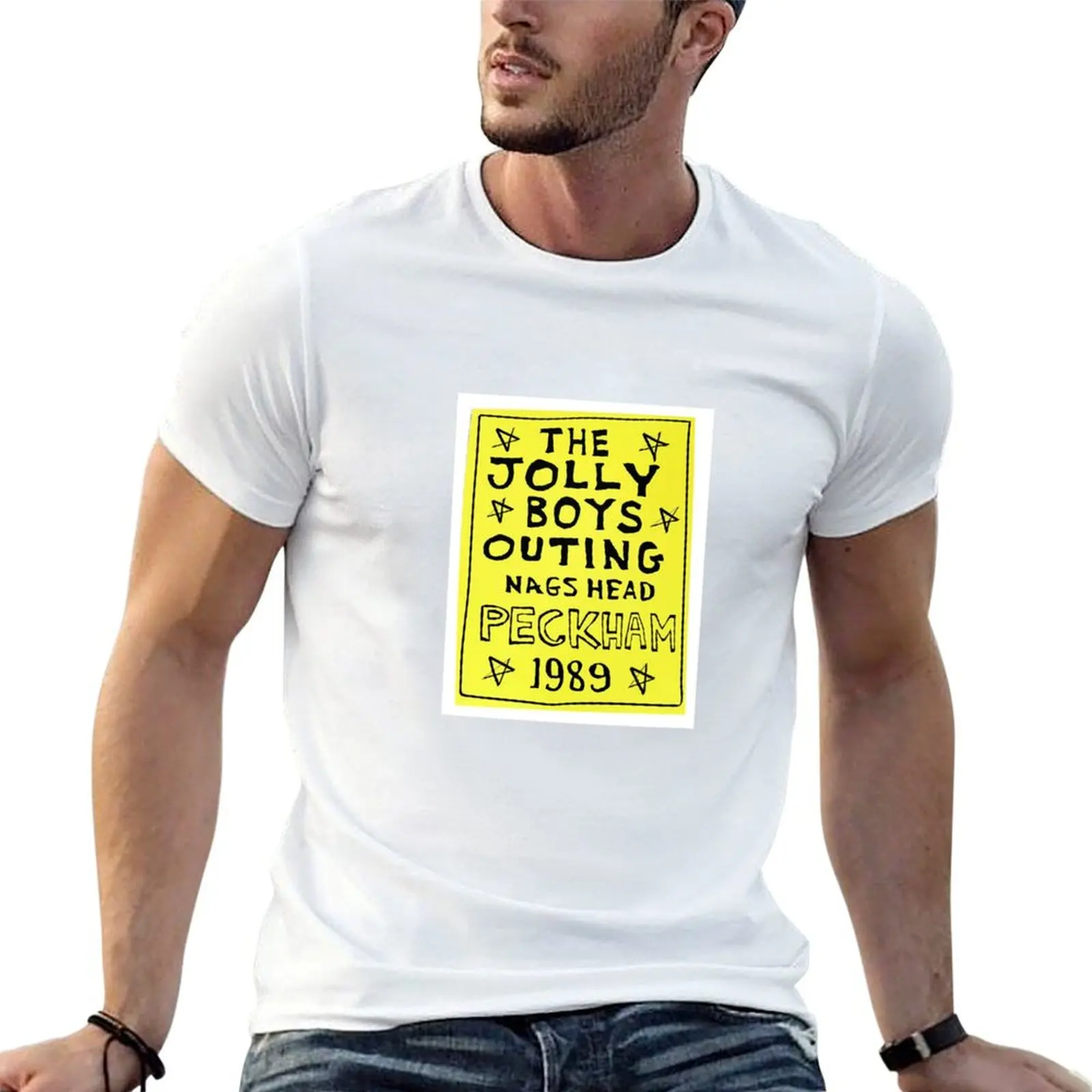 The Jolly Boys Outing poster! T-Shirt Everyday Wear Basic Short Sleeve Top