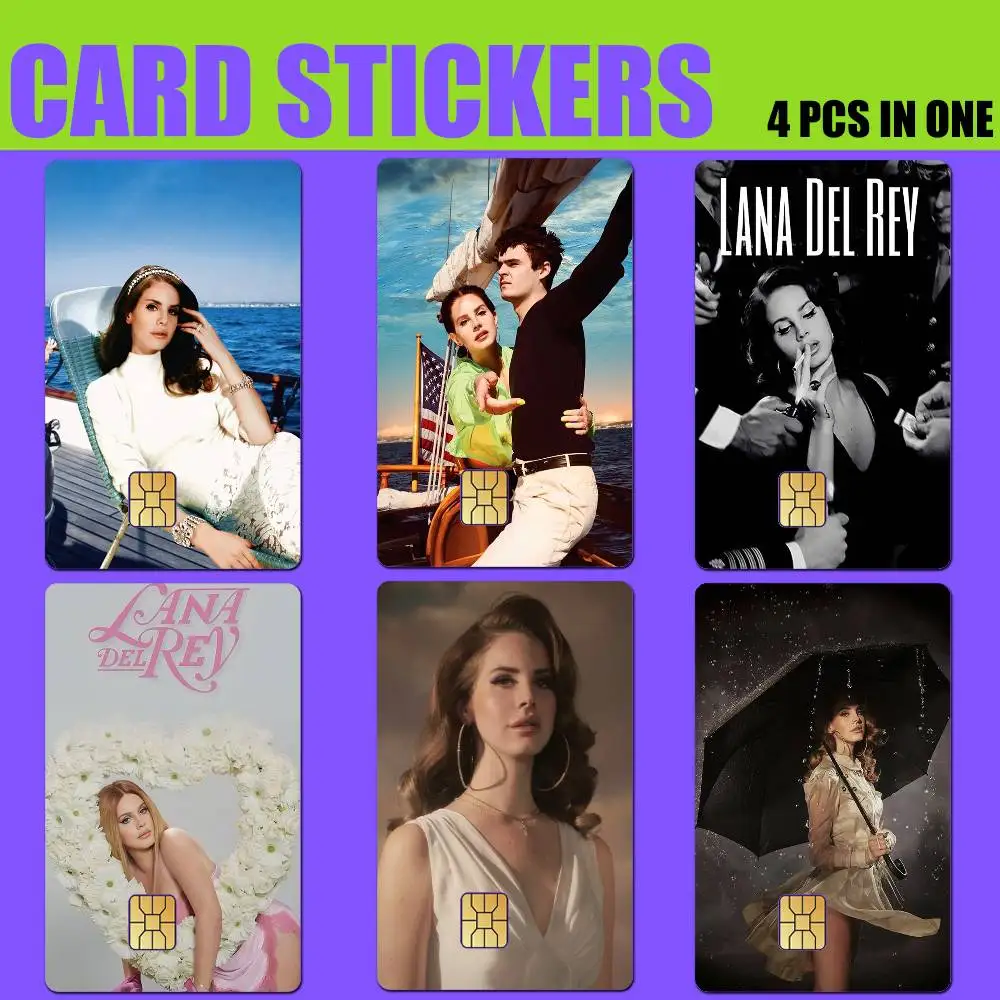 

B-BornS to D-Die L-Lana-Del ReyS Card Stickers for Bank Access Protective Waterproof Film Cover Sticker Gift