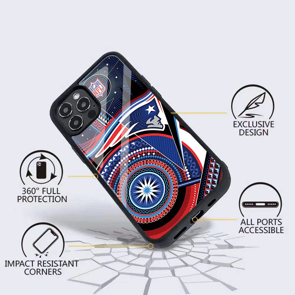 N-New-E-engllands-P-Patriots-S custodia per telefono forte magnetica per IPhone Pro Max Mini specchio Alex per Cover di ricarica Wireless Magsafe