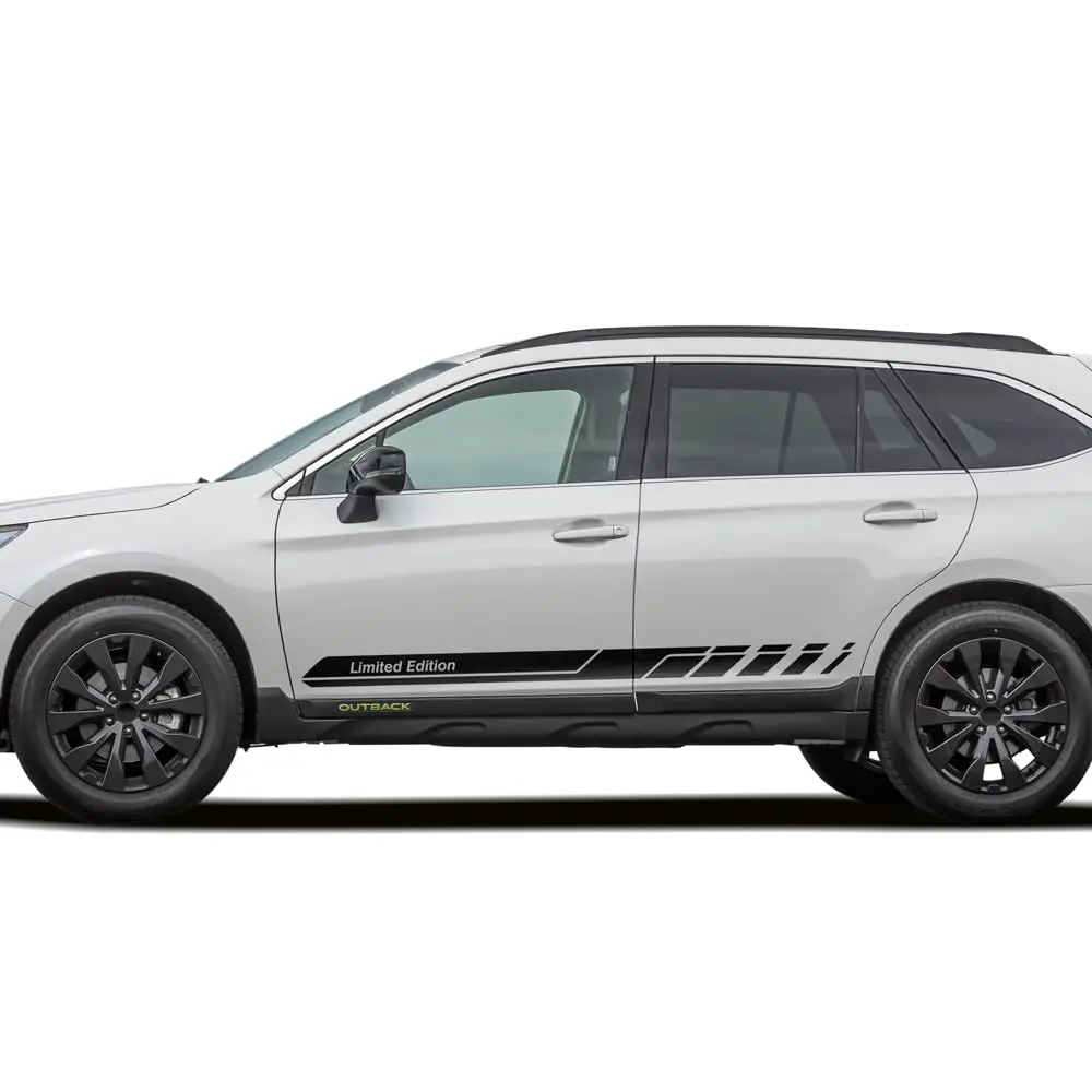 

2 шт., 68,9 дюйма, боковая юбка на дверь автомобиля, гоночные полосы, виниловые наклейки, совместимые с Subaru Outback 2015-2025