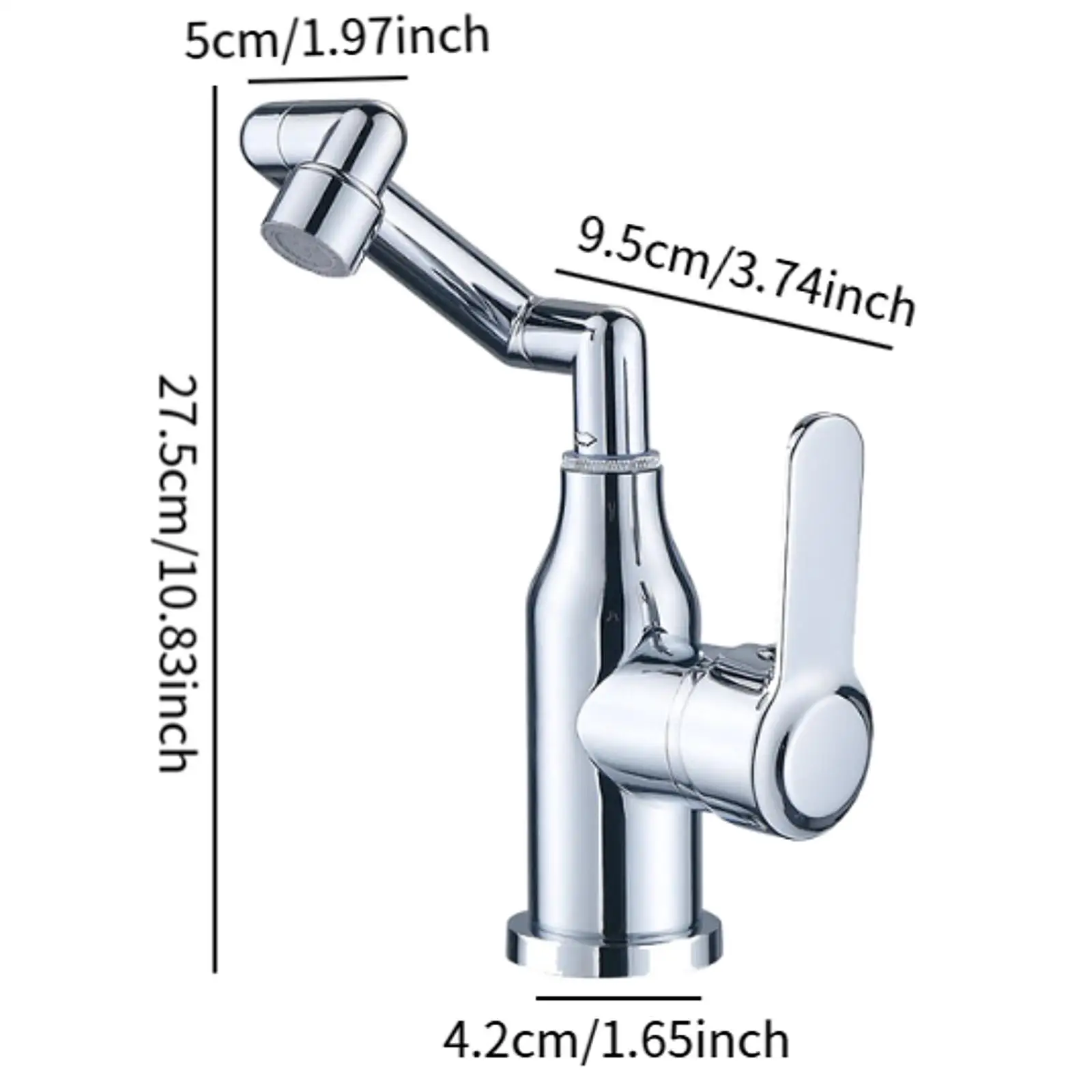 Grifo de baño Grifo de tocador de gran flujo para restaurante al aire libre doméstico