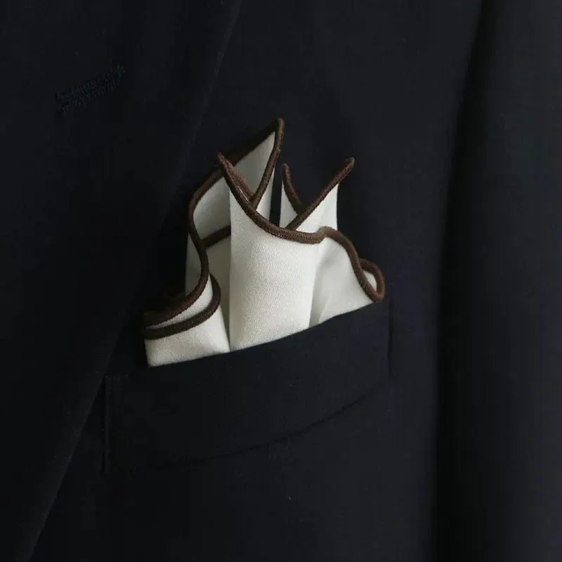2Pcs Cotton Linen Handkerchief Set for Men