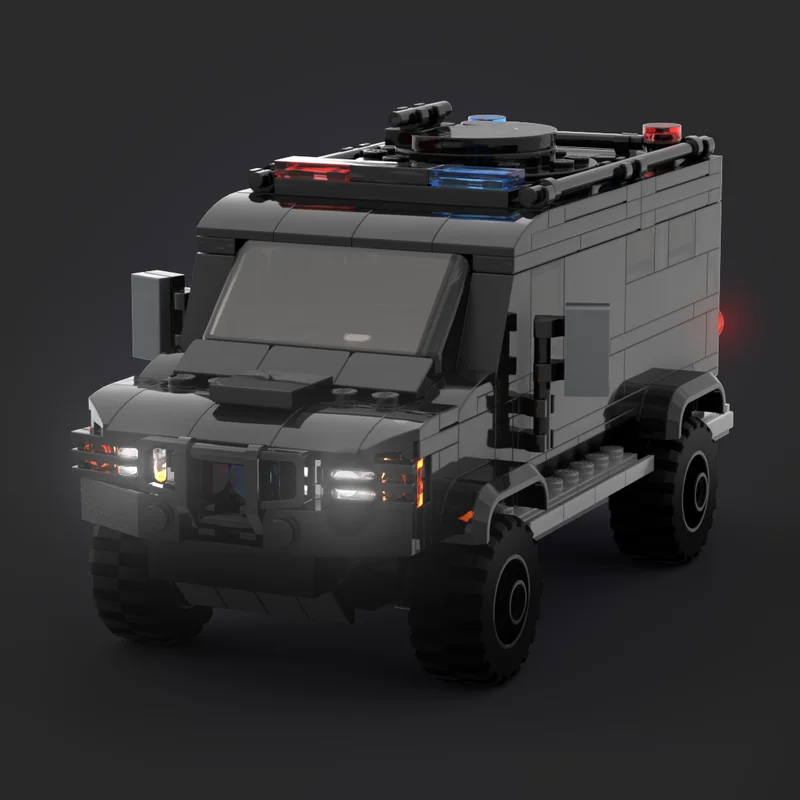 

Грузовик MOC Los Angeles SWAT — Lenco Bearcat, бронеавтомобиль специальной полиции, подарочная игрушка для детей, технологические строительные блоки