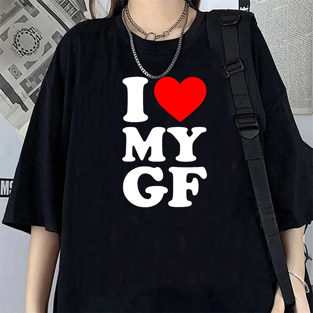 

i love my girlfriend t shirt tshirt men summer graphic streetwear top man Japanese designer clothes