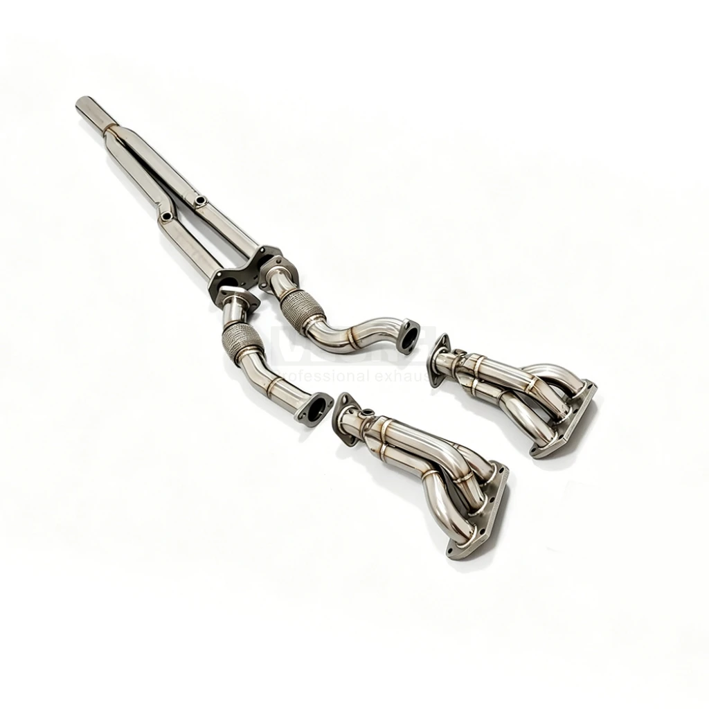 Exhaust Manifold Header With Front Pipe For Volkswagen Golf 4/5 R32 MK4 MK5 3.2 2002-2009 High Performance Collector view 3