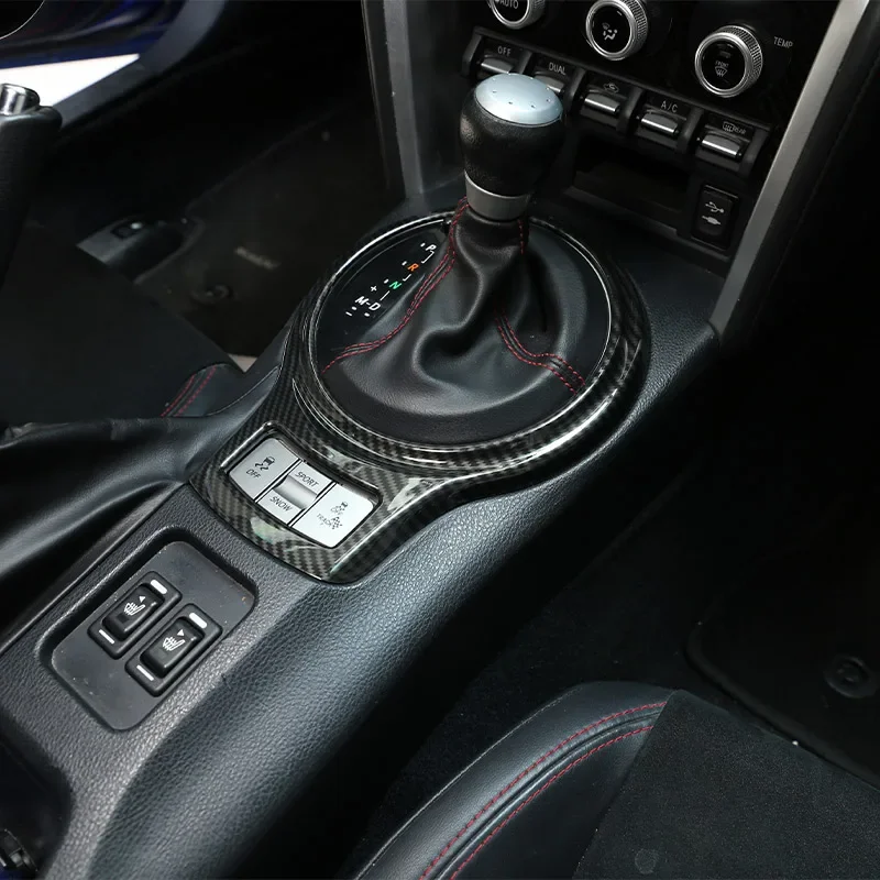 

Car Styling ABS Carbon Fiber/Red Interior Car Console Gear Decorative Panel For Toyota 86/Subaru BRZ 2012-2020 Car Accessories