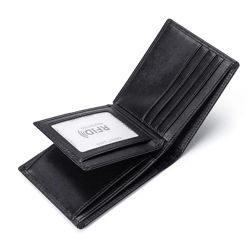 Men Genuine Leather Card Holder Business Large Capacity Card Wallet Luxury Cowhide Coin Purse Money Bag