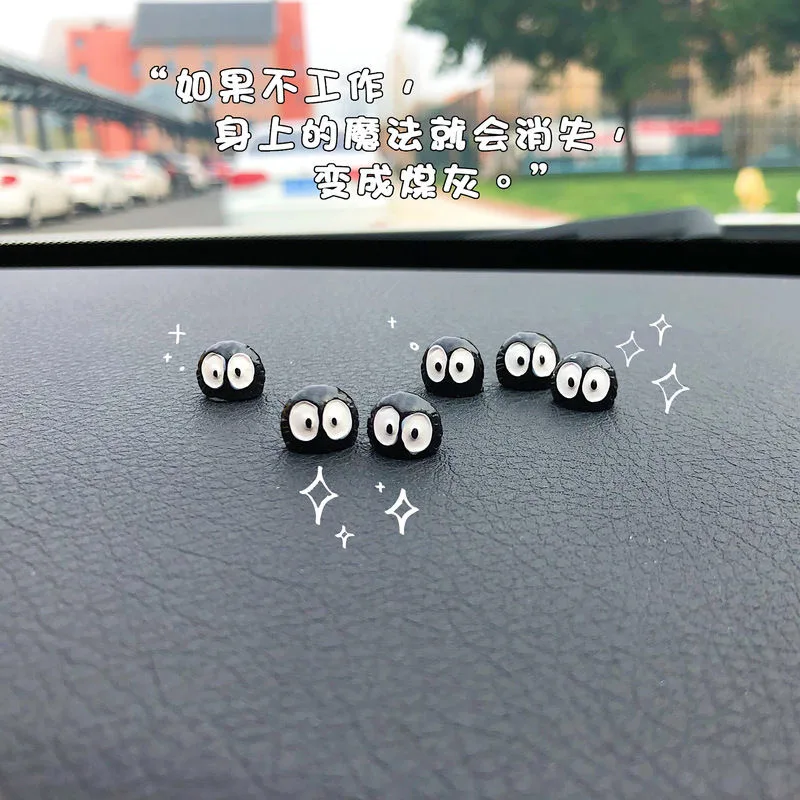 Cute Black Elf Car Interior Decoration 5/10/20PCS Funny Auto Center Console Rearview Mirror Ornaments For Car Elves Accessories
