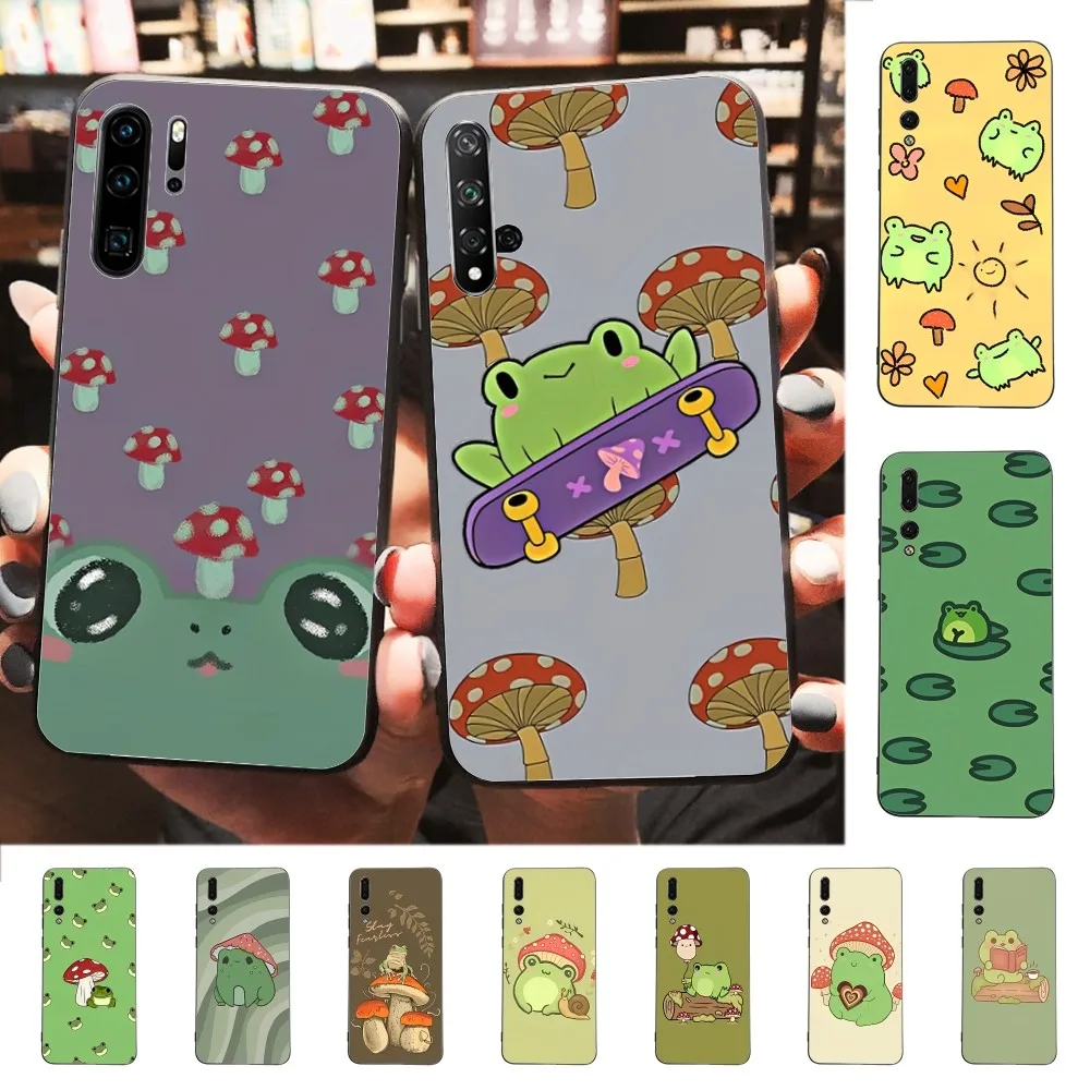 

Mushroom frog Phone Case For Huawei P 8 9 10 20 30 40 50 Pro Lite Psmart Honor 10 lite 70 Mate 20lite