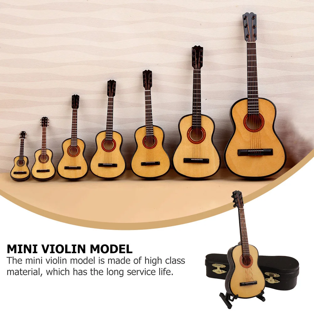 Model gitary Instrument Desktop Decor Mini Realistyczne ozdoby Prezent Rzemiosło Dekoracja Zabawka