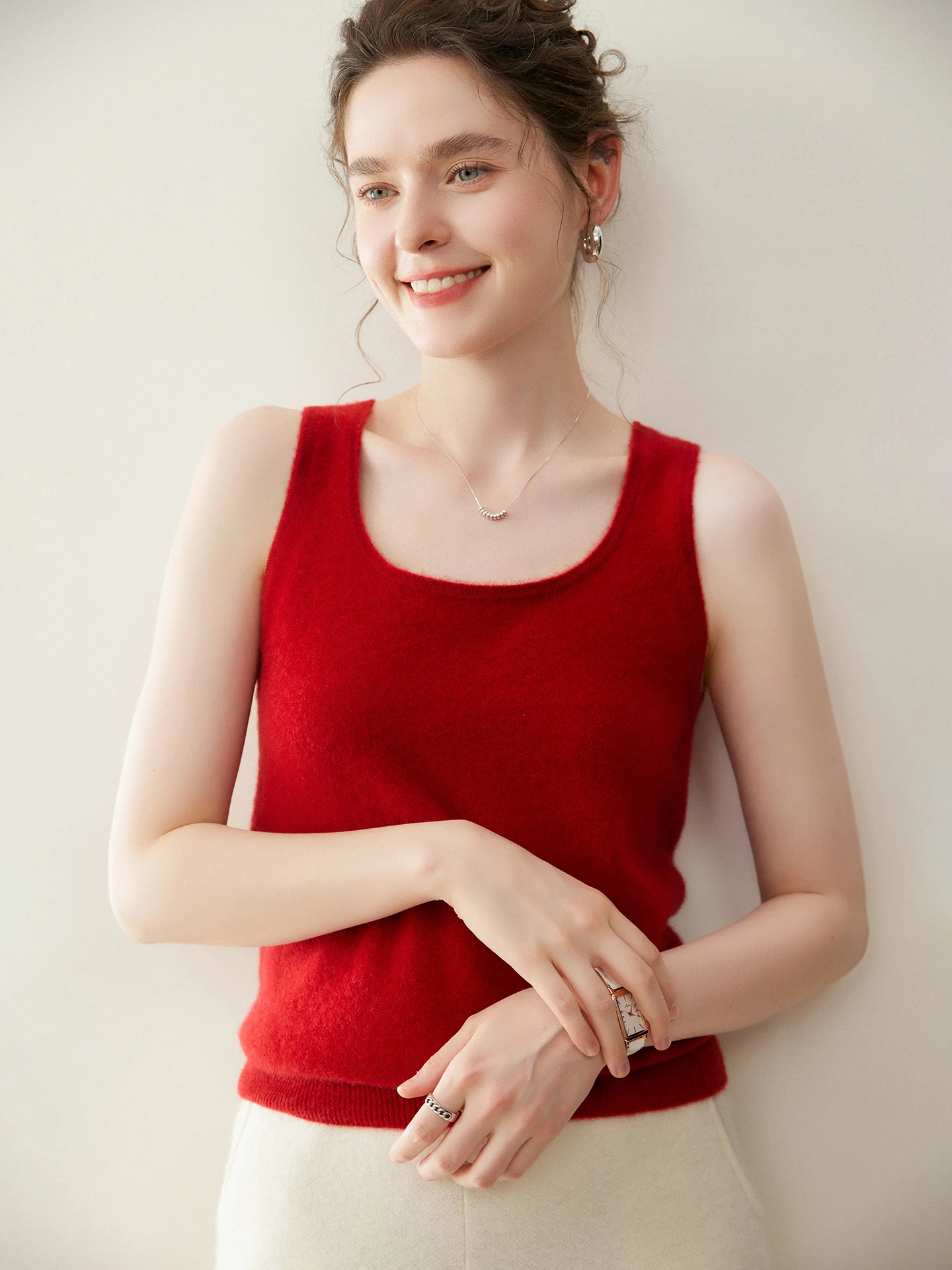 

Мягкий вязаный жилет Pure Camere Svel round Ne, свободная утягивающая женская внутренняя одежда, удобный облегающий жилет для поездок на работу