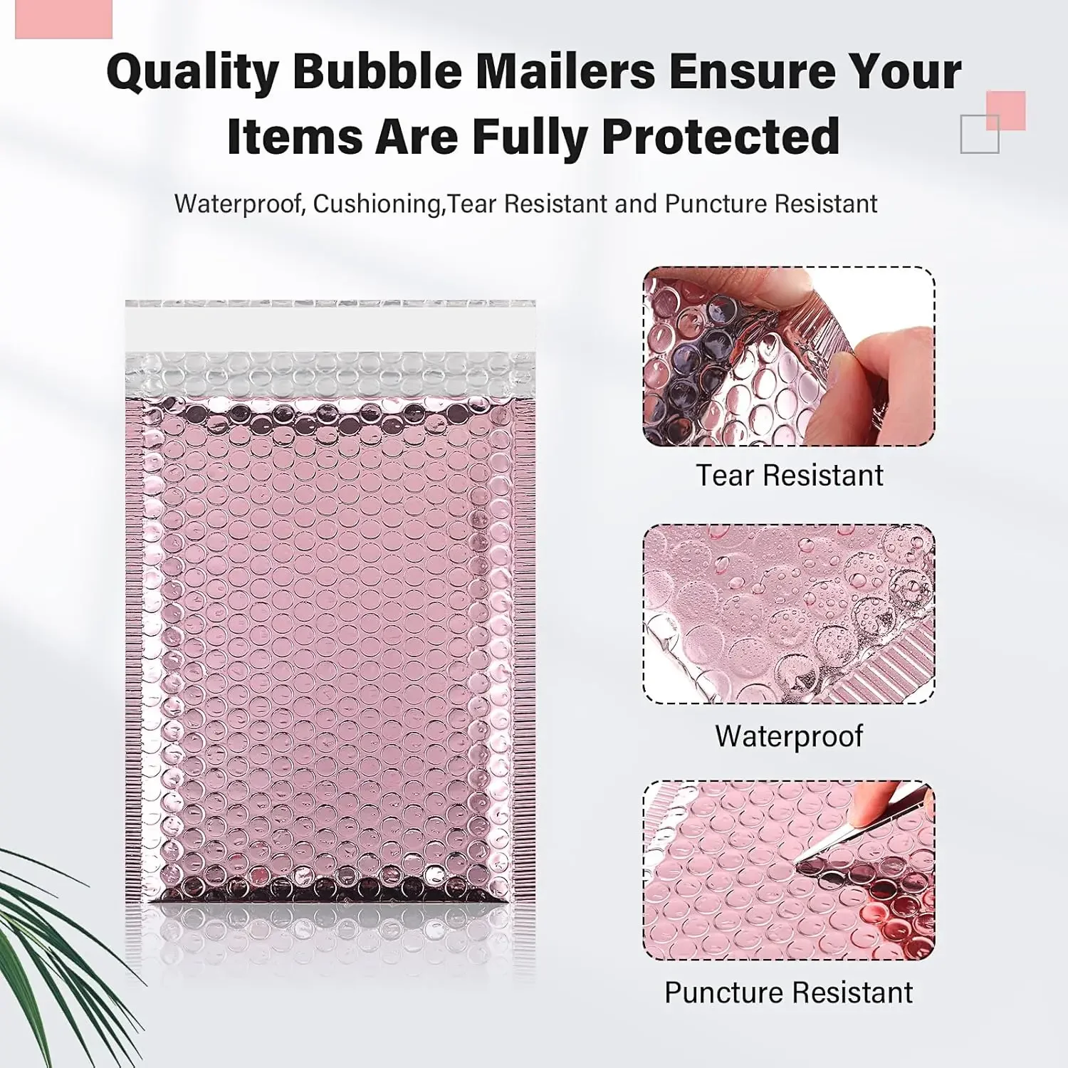 100pcs Shipping Bags Multicolour Metallic Bubble Mailer Packaging Supplies Small Business Envelope Mailers Envelopes Mailing