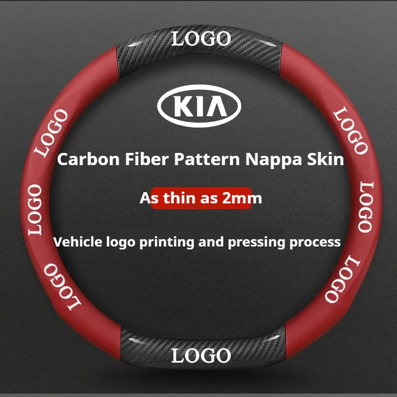 Car Steering Wheel Cover For Kia KN K2 K3 K4 K5 EV6 GT Rio Sportage Stinger Niro Picanto Cerato Xceed Ceed Proceed Cerato Seltos