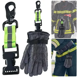 Clip per guanti con rivestimento riflettente supporto per guanti Clip per cintura per guanti pesanti per accessori per attrezzi antincendio di salvataggio per vigili del fuoco