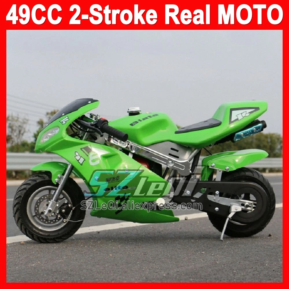 49 50 CC 2 Stroke Mini Motorcycle OFF-Road Vehicle Apollo Mountain Bike Sports Gasoline Pocket Bike Child Racing Small Motorbike