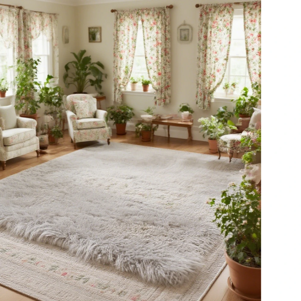 

VIKAMA Lightweight Breathable Soft Comfortable Anti - static Silk - wool Rugs for Office, Living Room, Bedside & Study.