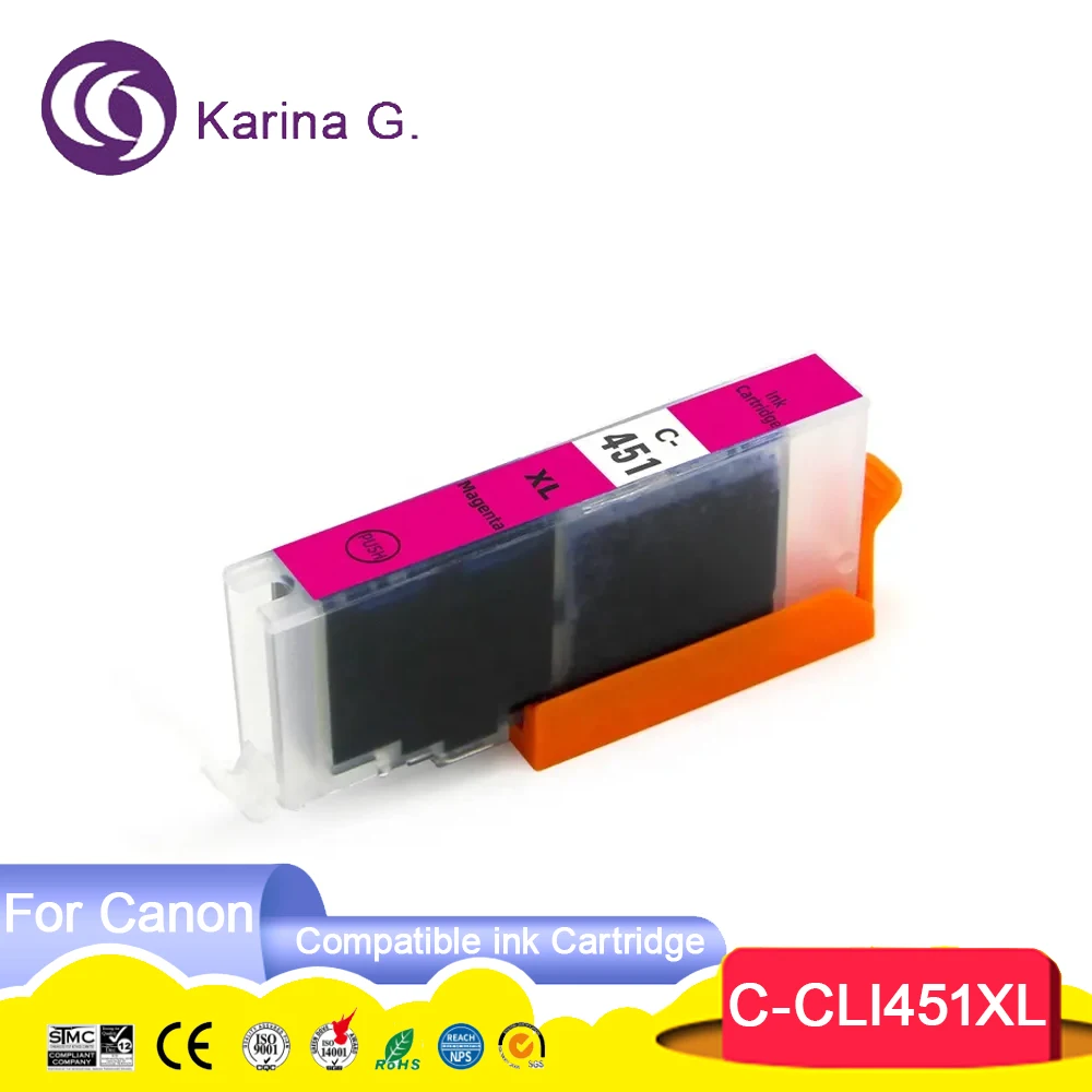 450 PGI-450 PGI450 451 CLI-451 CLI451 Premium kleur compatibele printerinktcartridge voor Canon PIXMA MG5440/MG5540/MG5640/MG6340