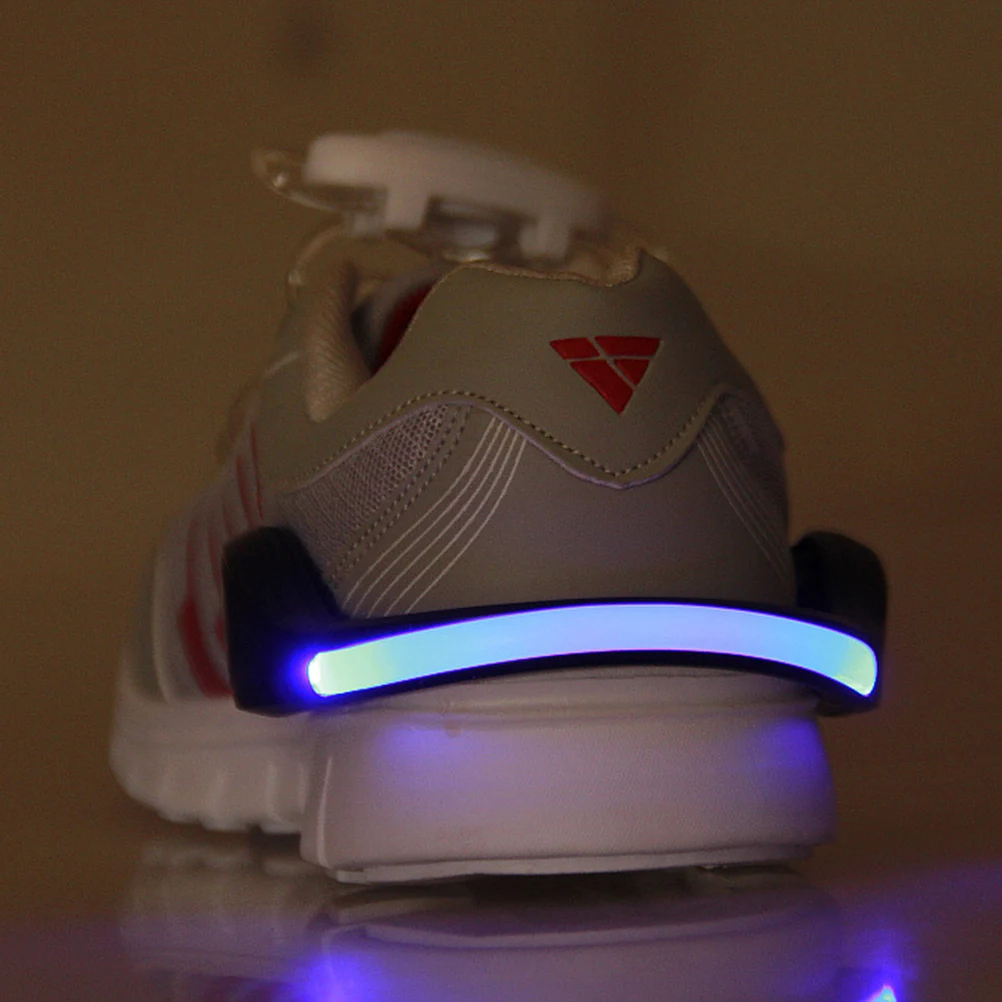 

2 Pcs Luminous Shoe Clip Jogging Gear Night Running Clips LED Flash at Walking Light