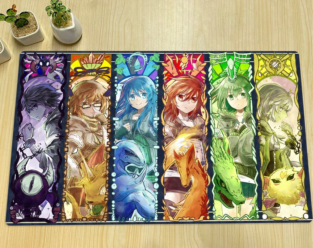 YuGiOh Charmer Deck TCG Mat CCG Playmat Trading Card Game Mat Board Game Mat Rubber Mouse Pad Zone Free Bag 600x350x2mm Gift